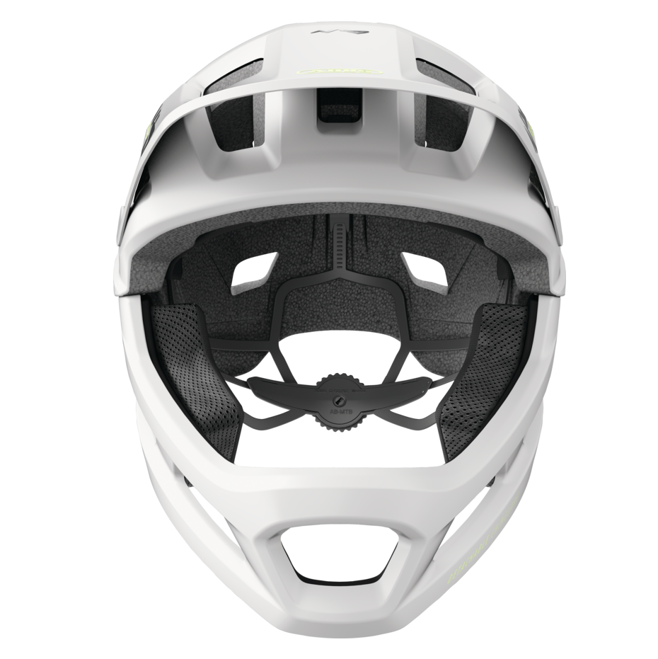 Casque VTT ABUS YOUDROP FF Junior Lemon Blanc