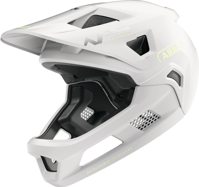 Casque VTT ABUS YOUDROP FF Junior Lemon Blanc