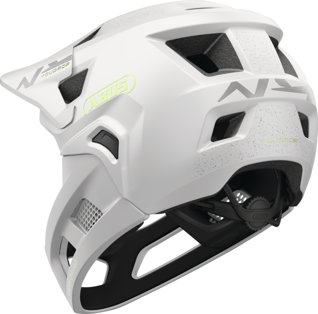 Casque VTT ABUS YOUDROP FF Junior Lemon Blanc