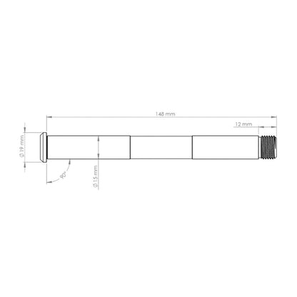 Axe de Roue Avant BURGTEC pour Fourches Rockshox 15x100 mm Noir