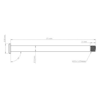 Axe de Roue Arrière BURGTEC 171 mm pour Cadre Yeti Bronze