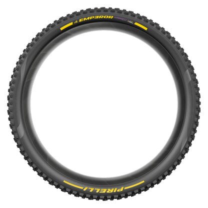 Pneu PIRELLI SCORPION EMPEROR 29x2.40 Supersoft DH+Wall Tubeless Ready Souple Noir/Jaune Team Edition