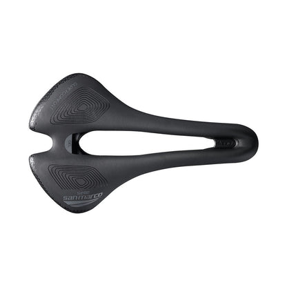 Selle SAN MARCO SHORTFIT 2.0 SUPERCOMFORT OPEN-FIT RACING L3 Largeur 155mm Rails Acier Xsilite