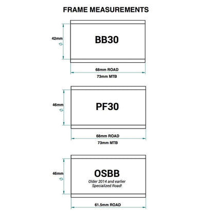 Boîtier de Pédalier PRAXIS BB/PF30 73 mm