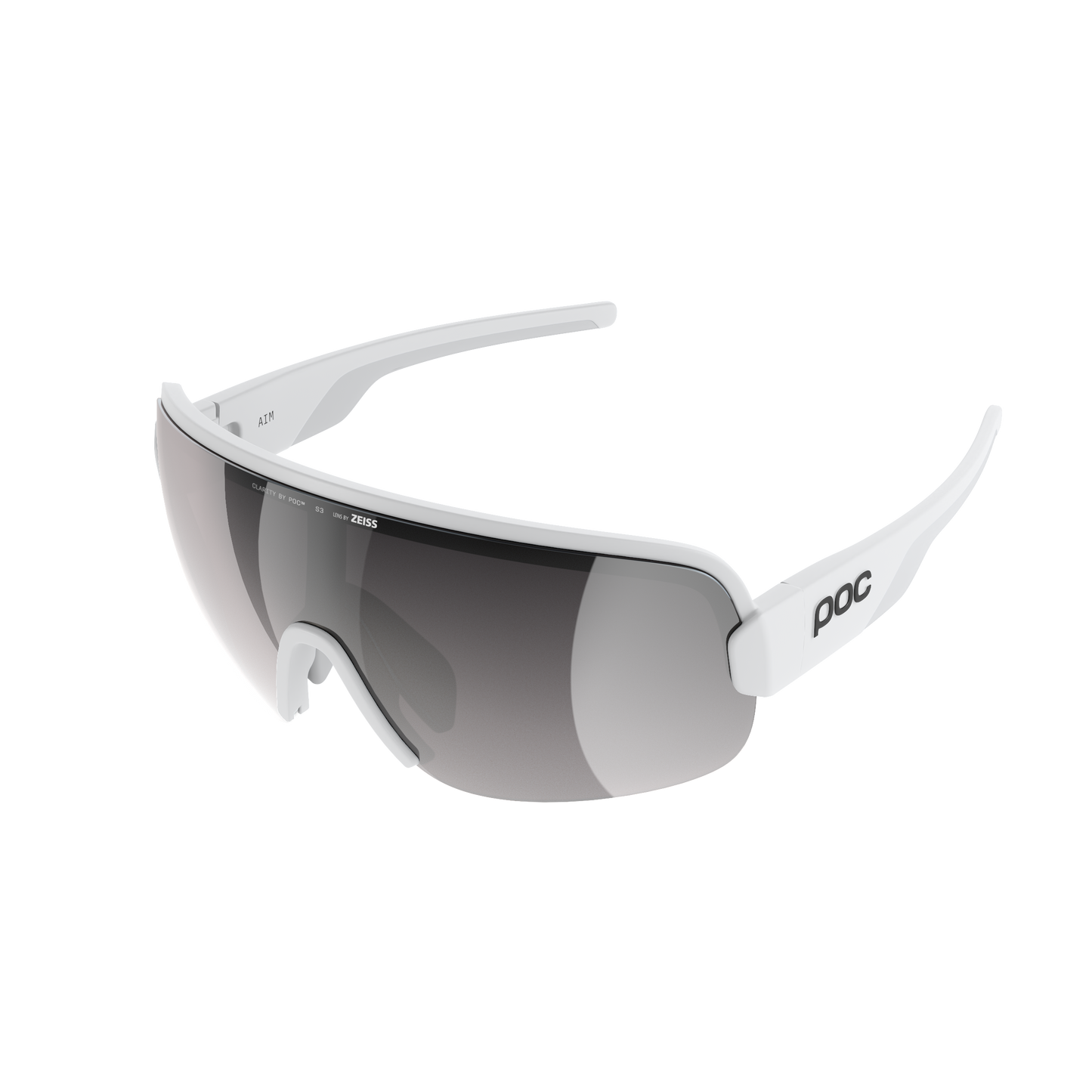Lunettes POC AIM Blanc Verre Clarity Road Sunny Silver