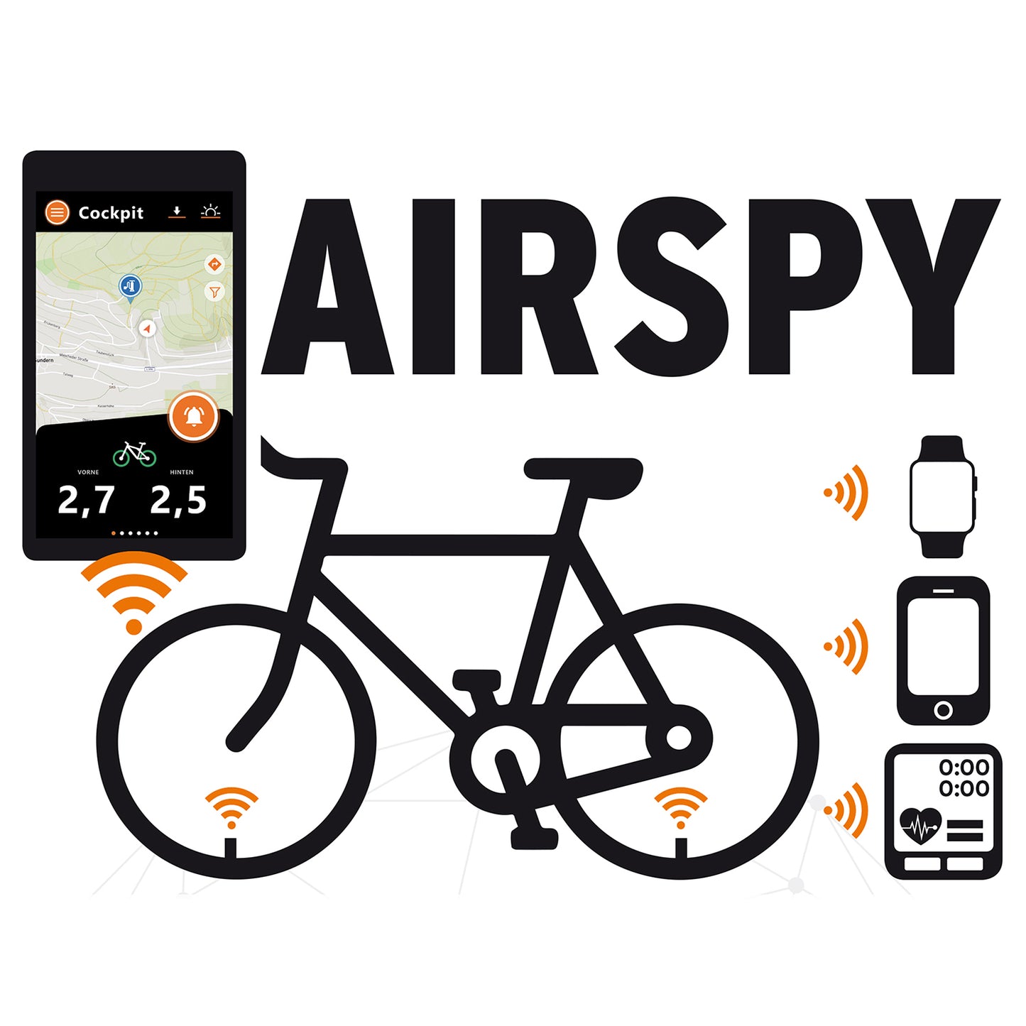 Contrôleur de Pression Digital SKS GERMANY AIRSPY Presta (x2)