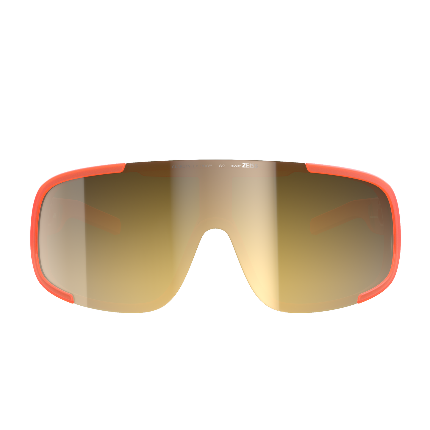 Lunettes POC ASPIRE Orange Fluo Translucide Verre Clarity Road Partly Sunny Gold
