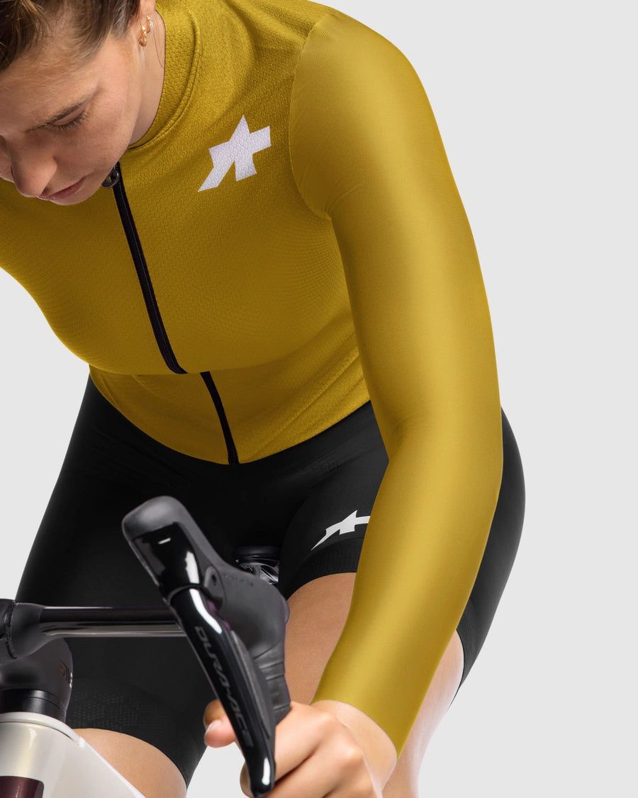Maillot ASSOS UMA GT S11 EVO Manches Longues Femme Godlen Yellow