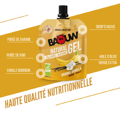 Gel Énergétique BAOUW BIO Banane-Vanille (85g)