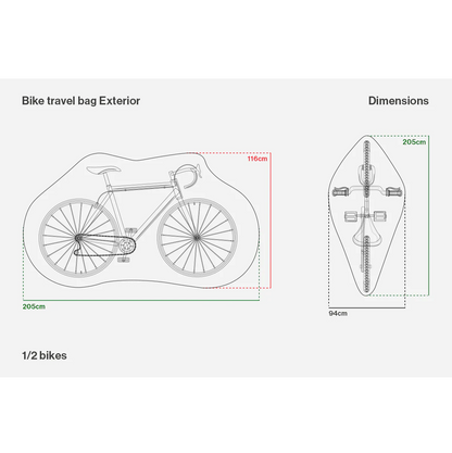 Housse de Protection pour Porte-Vélo BUDS CAR BIKE RACK AND RAIN COVER 1/2  Vélos