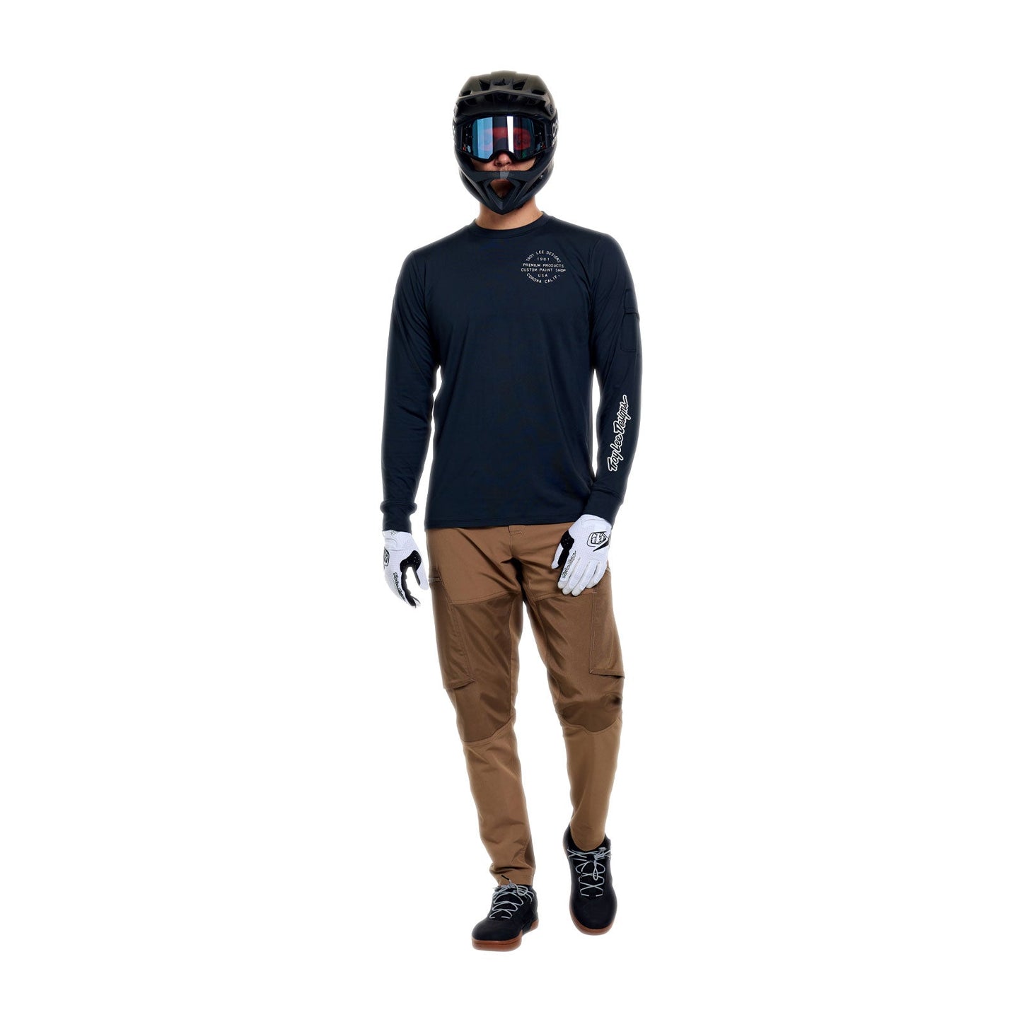 Maillot TROY LEE DESIGNS RUCKUS RIDE PRESSED Manches Longues Carbon