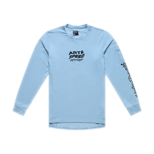 Maillot TROY LEE DESIGNS RUCKUS RIDE WAVES Manches Longues Bleu