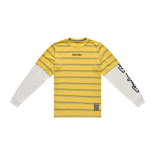 Maillot TROY LEE DESIGNS SKYLINE FAKIE RIDE Manches Longues Jaune
