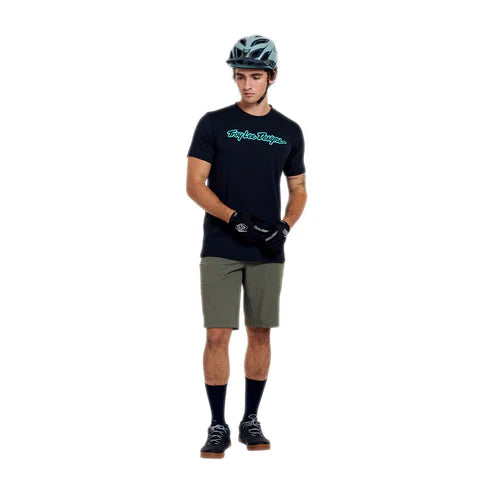 Maillot TROY LEE DESIGNS SKYLINE  RIDE SIGNATURE Manches Courtes Noir/Turquoise