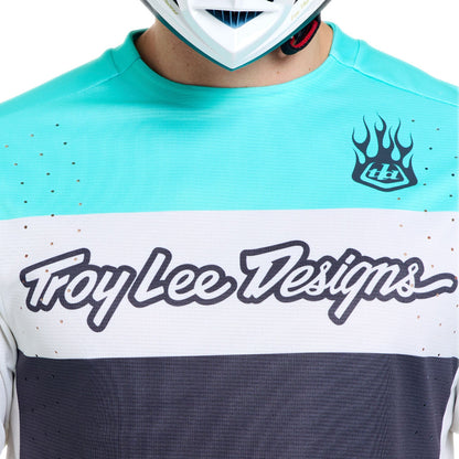 Maillot TROY LEE DESIGNS SPRINT PRO YO MOTO Manches Longues Noir/Bleu