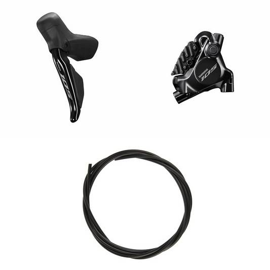 Levier Gauche et Étrier Avant SHIMANO 105 R7170 Double Flat Mount Sans Disque
