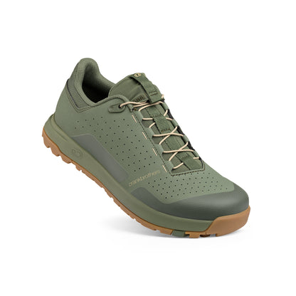 Chaussures VTT CRANKBROTHERS MALLET TRAIL SPEED LACE CLIP Vert/Sand — vue trois quarts