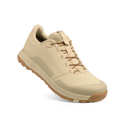 Chaussures VTT CRANKBROTHERS MALLET TRAIL SPEED LACE CLIP Sand/Marron/Gum — vue trois quarts
