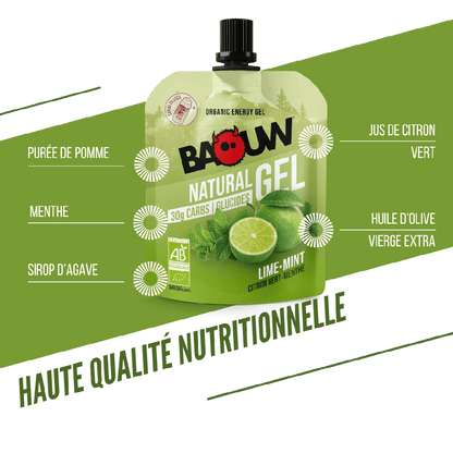 Gel Énergétique BAOUW BIO Citron Vert/Menthe (85g)