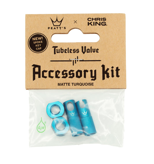 Kit Bouchons et Ecrous de Valves PEATY'S Turquoise