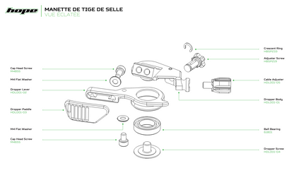 Commande de Tige de Selle HOPE Noir/Orange