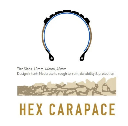 Pneu ENVE HEX CARAPACE 700x48c Tubeless Ready Noir