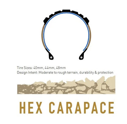 Pneu ENVE HEX CARAPACE 700c Tubeless Ready Noir