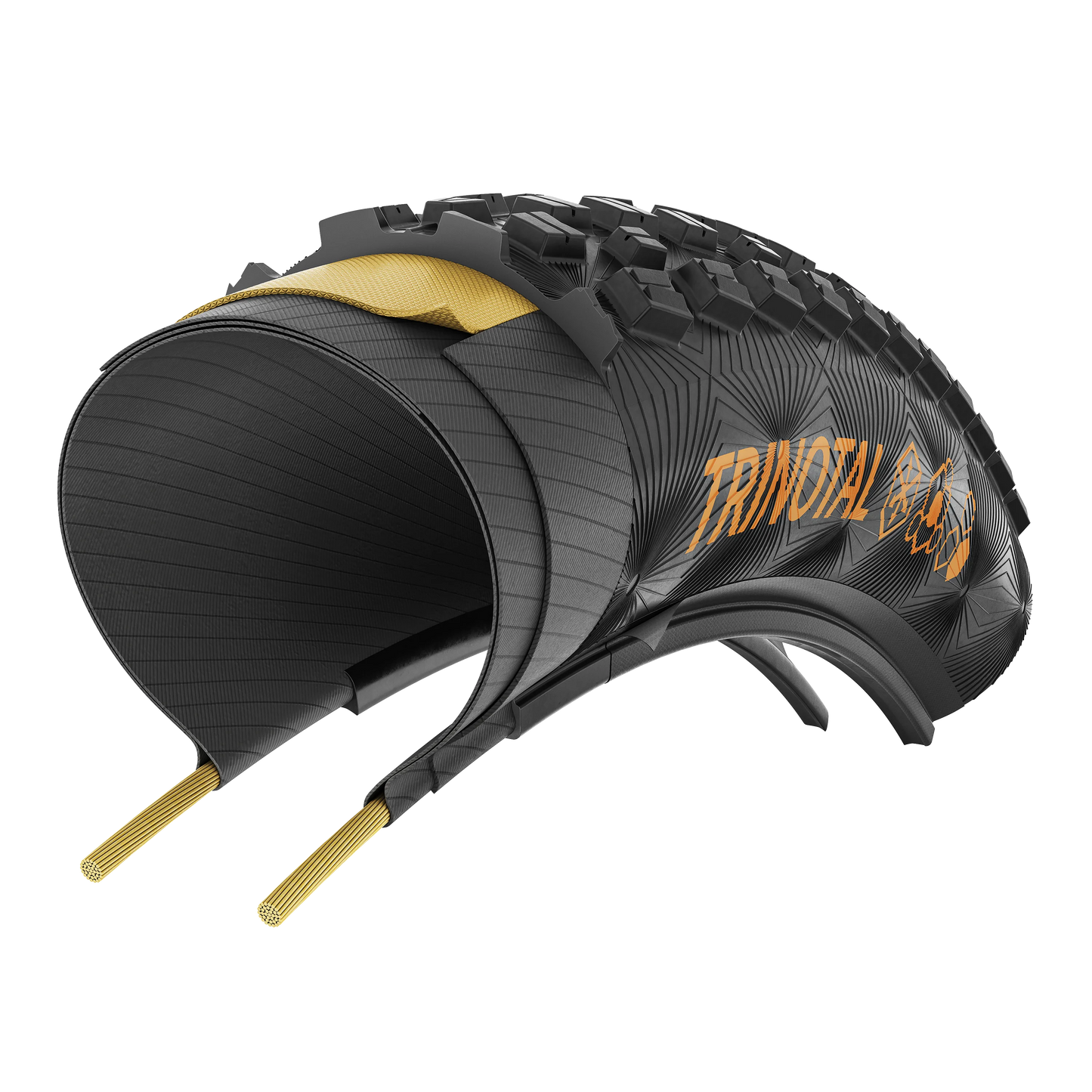 Pneu CONTINENTAL TRINOTAL Trail Rapid 29x2.40 Tubeless Ready Souple Marron