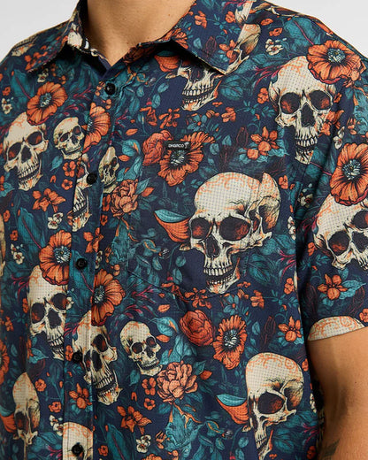 Chemise Technique DHARCO TECH PARTY SKULLDUGGERY Bleu