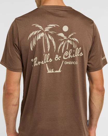 Maillot DHARCO TECH TEE HUSK Manches Courtes Marron