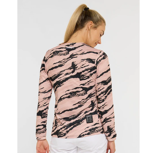 Maillot DHARCO GRAVITY AMBUSH Manches Longues Femme Rose/Noir