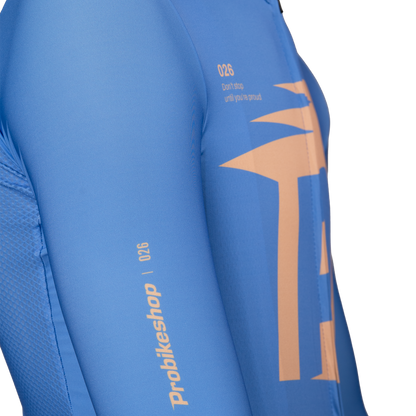 Maillot PROBIKESHOP By CHEF DE FILE Manches Courtes Bleu/Lilas