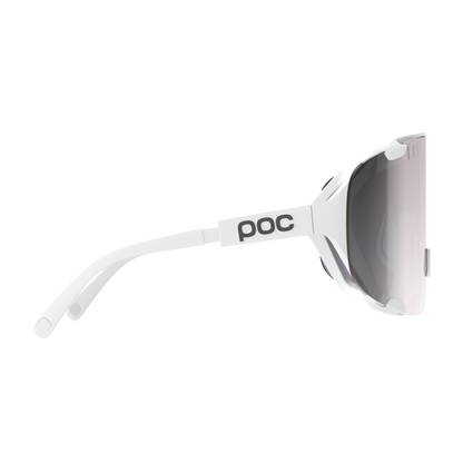 Lunettes POC DEVOUR + Blanc Verre Clarity Road Sunny Silver