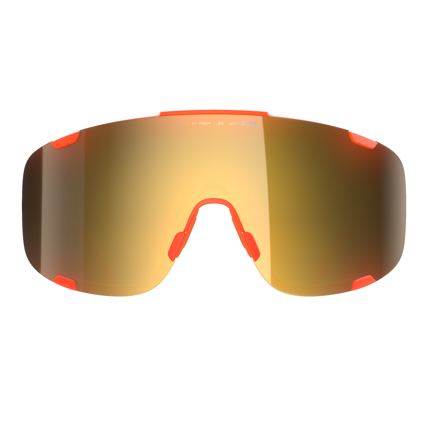 Lunettes POC DEVOUR + Orange Fluo Translucide Verre Clarity Road Partly Sunny Gold