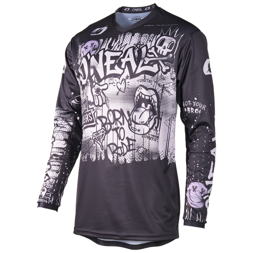 Maillot O'NEAL ELEMENT RANCID Manches Longues Junior Noir/Gris