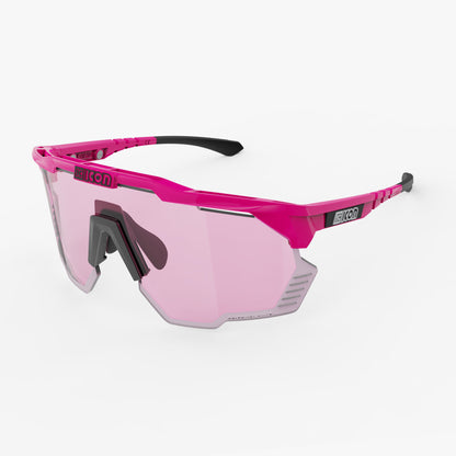 Lunettes SCICON AEROSHADE KUNKEN Rose Fluo Multimirror Bleu