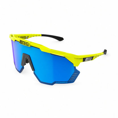 Lunettes SCICON AEROSHADE KUNKEN Jaune Fluo Multimirror Bleu
