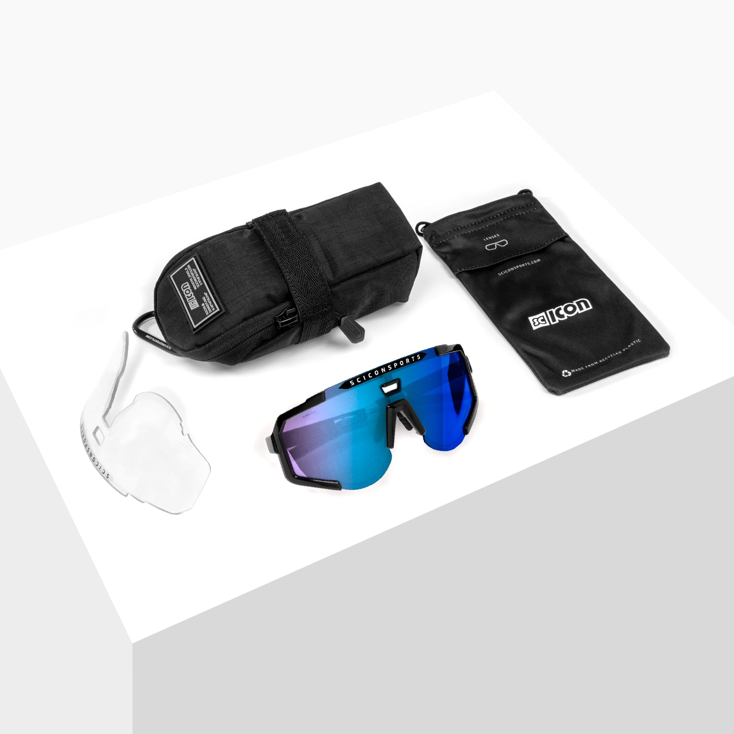 Lunettes SCICON AEROSCOPE Blanc Multimirror Bleu