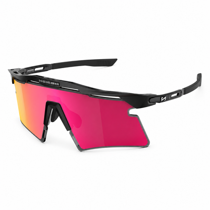 Lunettes SCICON AEROSHADE 2.0 TITANIUM Noir Matt Verre Multimirror Sunburts + Pink
