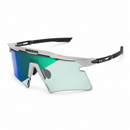 Lunettes SCICON AEROSHADE 2.0 TITANIUM Blanc Metal Verre Photochromique Blue Green