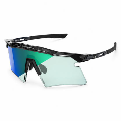 Lunettes SCICON AEROSHADE 2.0 TITANIUM Noir Crystal Gloss Verre Photochromique Blue Green