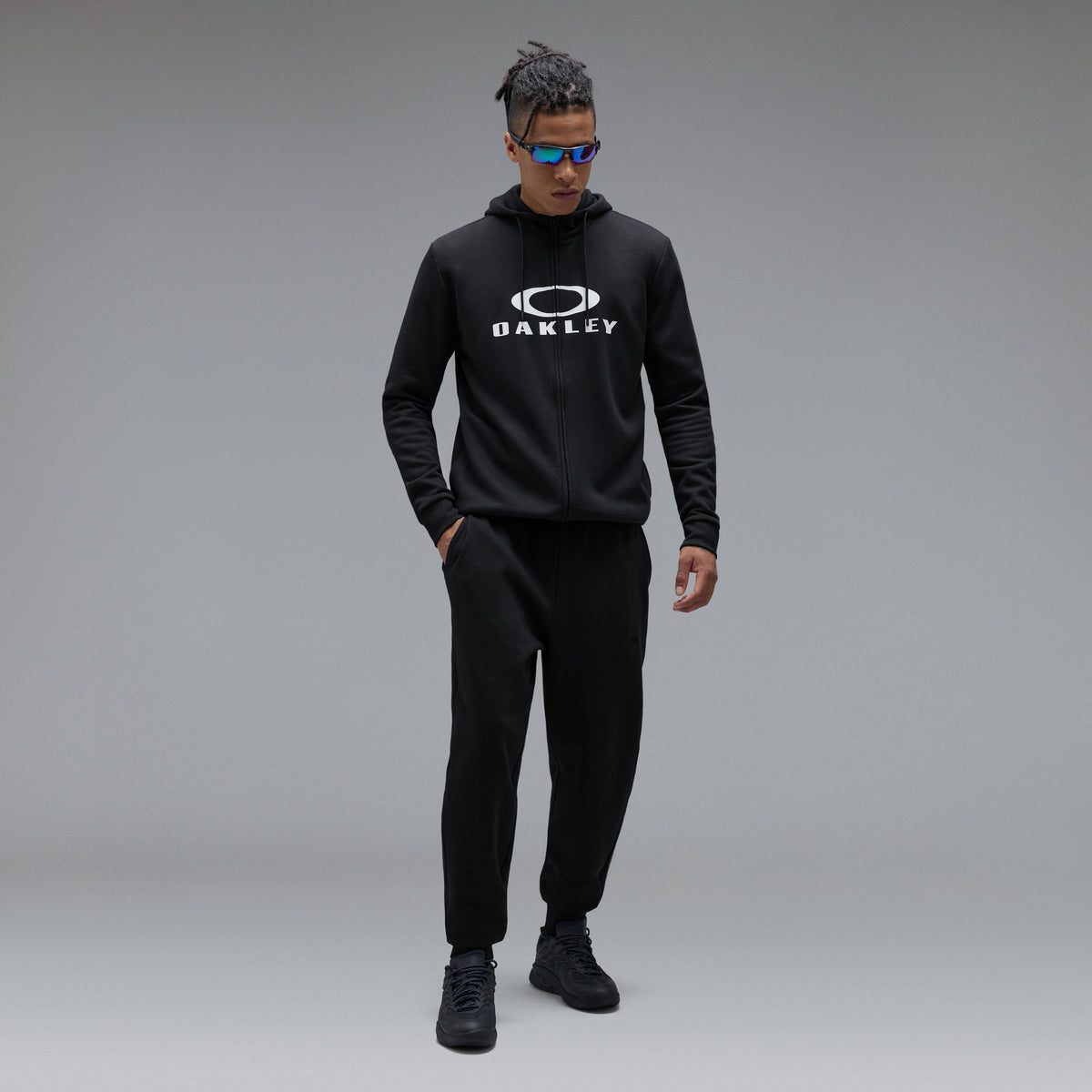 Sweat à Capuche OAKLEY BARK FZ 2.0 Noir/Blanc