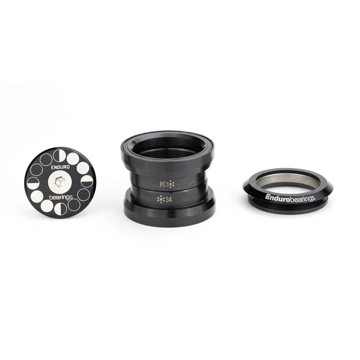 Jeu de direction Externe ENDURO BEARINGS 1"1/8 EC34/EC34 Black Oxide