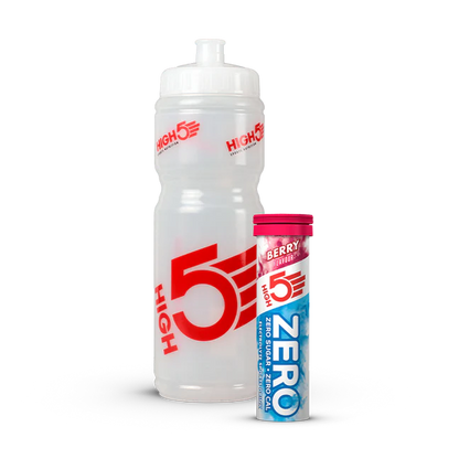 Bidon + 10 Pastilles Hydratation Electrolyte HIGH5 CYCLE PACK Fruits Rouge