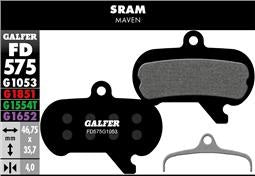Plaquettes Semi-Métalliques GALFER PERFORMANCE Sram Maven