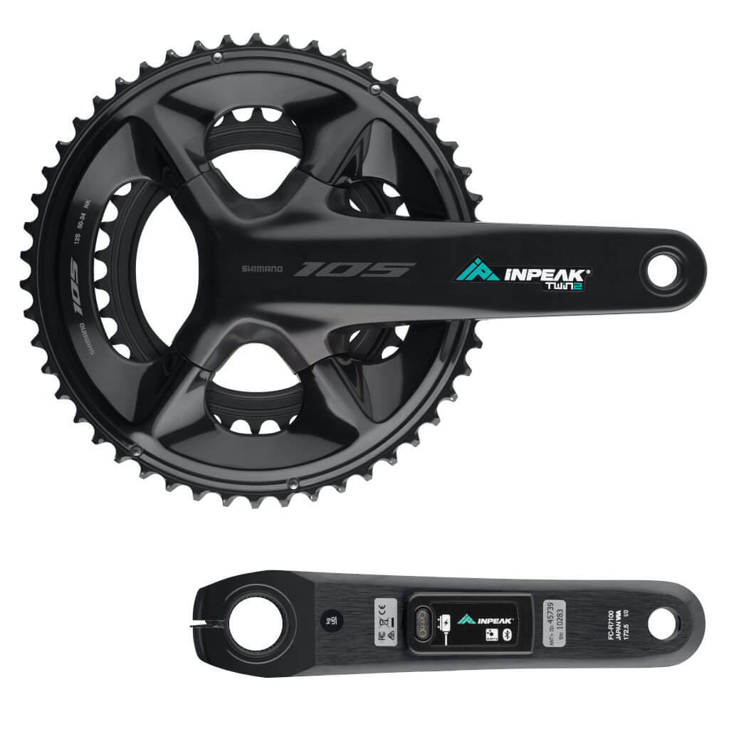 Pédalier Capteur de Puissance INPEAK POWERCRANK-E TWIN2 LR Shimano 105 R7100