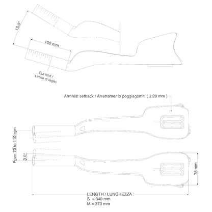 Prolongateurs de cintre DEDA JET TWO CARBONE Taille M