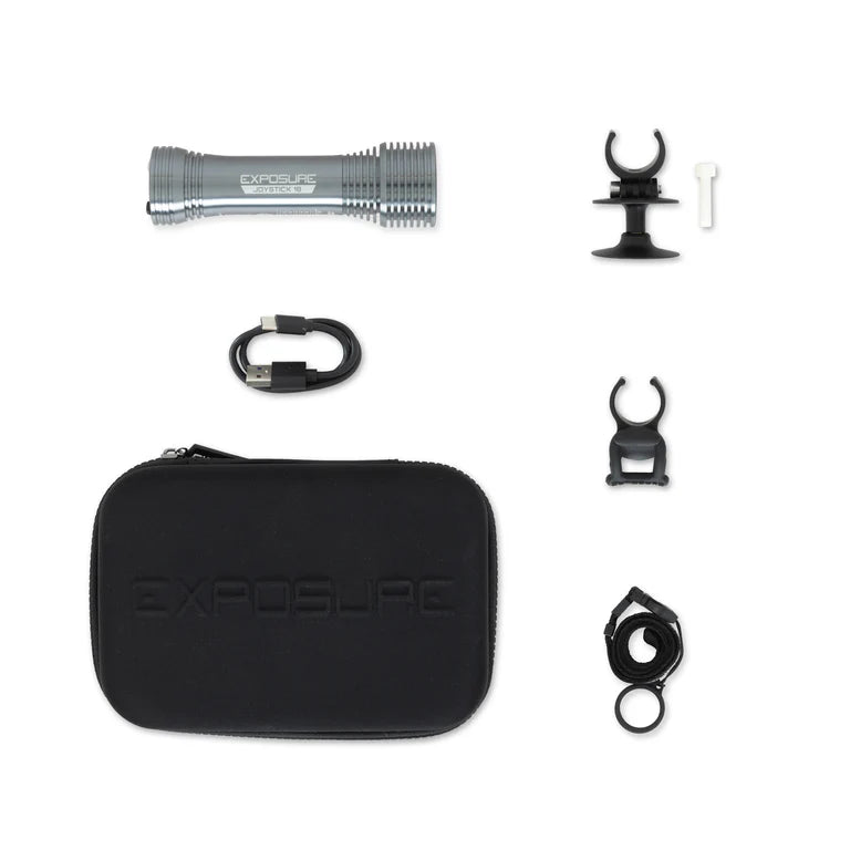 Éclairage Avant EXPOSURE LIGHTS JOYSTICK 18 avec Support de Casque/Cintre