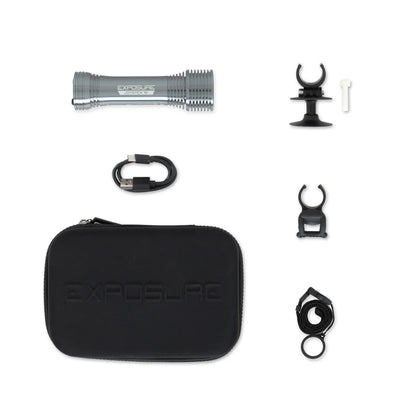 Éclairage Avant EXPOSURE LIGHTS JOYSTICK 18 avec Support de Casque/Cintre