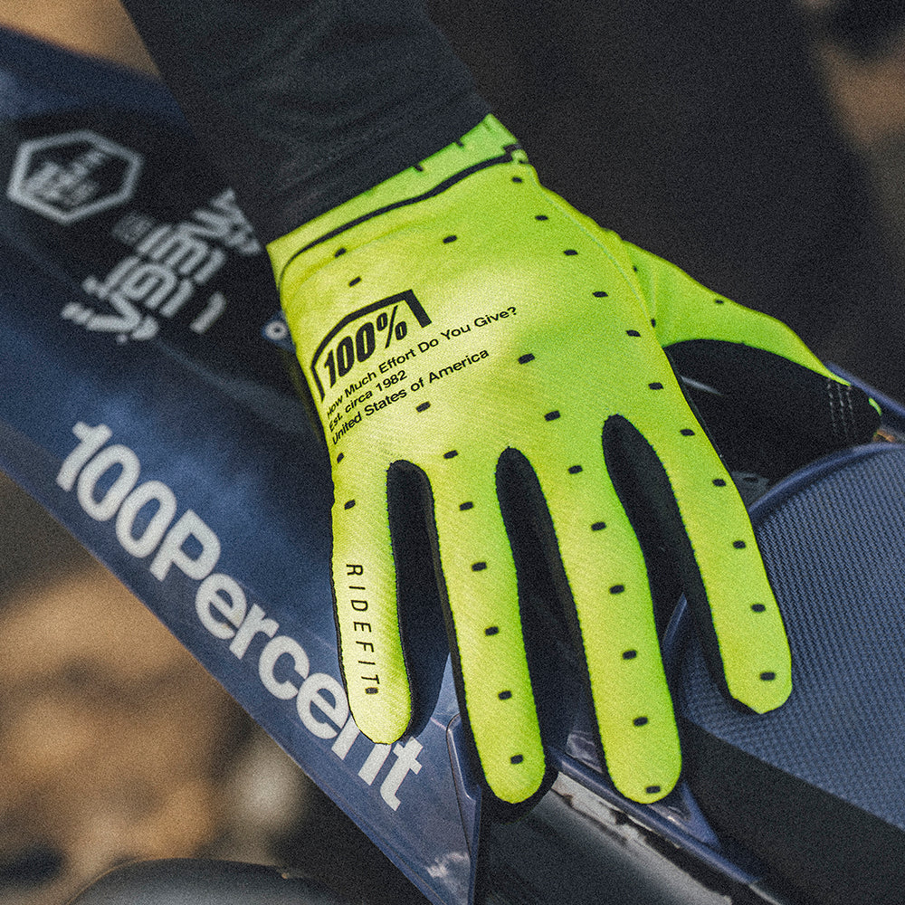 Gants 100% RIDEFIT Jaune